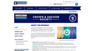 About the Loyalty Program: Crown & Anchor Society - Royal Caribbean