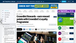 CrownBet Rewards – earn reward points with CrownBet's Loyalty ...