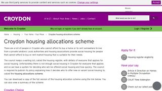 Croydon housing allocations scheme - London Borough of Croydon