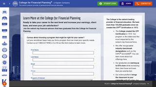 Learn More at the College for Financial Planning