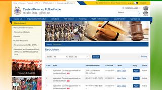 Recruitment | Central Reserve Police Force, Government of India - CRPF