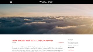 Crpf Salary Slip Pay Slip Download - womanlost
