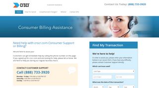 crscr.com Consumer Billing Assistance