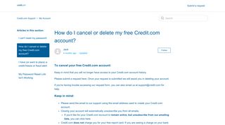 How do I cancel or delete my free Credit.com account? – Credit.com ...