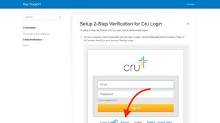 Setup 2-Step Verification for Cru Login - Key Support
