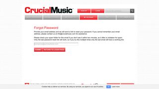 Forgot Password - Crucial Music