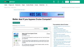 Better deal if you bypass Cruise Compete? - Cruises Forum ...