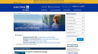Last-Minute Cruises - United Cruises - United Airlines