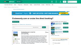 Cruisesonly.com or cruise line direct booking? - Bermuda Forum ...