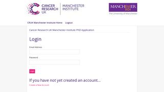 Login - Cancer Research UK Manchester Institute - The University of ...