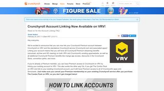 Crunchyroll - Crunchyroll Account Linking Now Available on VRV!