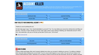 Delete your Crunchyroll account | accountkiller.com