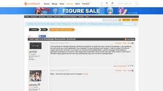 Crunchyroll - Forum - Can't sign in to Knowledge Base/spoiler ...