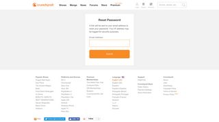 Crunchyroll - Reset Password