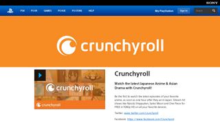 Crunchyroll App on PlayStation | PlayStation Network Entertainment