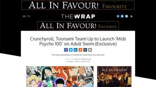 Crunchyroll, Toonami Partner to Launch Programming Block on Adult ...