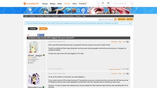 Crunchyroll - Forum - Is there a way to see who logged into your ...