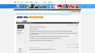 Crunchyroll - Forum - Can't sign up or get Premium