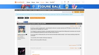 Crunchyroll - Forum - Found a website listing member's login ID and PW
