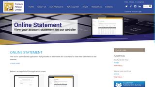 Online Statement - Premium Pension Limited