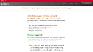 Registering your CryDev account - CryENGINE Game Programming ...