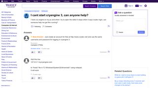 I cant start cryengine 3, can anyone help? | Yahoo Answers