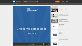 Cryoserver V8 admin guide - SlideShare