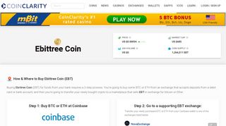 Ebittree Coin - Price, Wallets & Where To Buy in 2018 - Coin Clarity