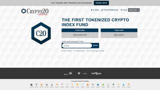 CRYPTO20 - First Tokenized Cryptocurrency Index Fund