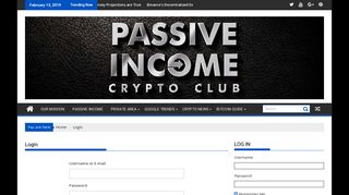 Login | PASSIVE INCOME CRYPTO CLUB