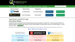 Scam Broker Investigator • CryptoPoint Login