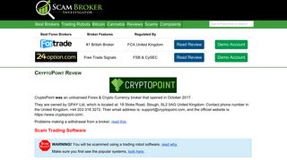 Scam Broker Investigator • CryptoPoint Review