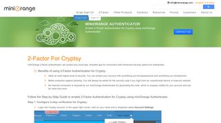 Steps to enable 2-factor authentication for Cryptsy - miniOrange