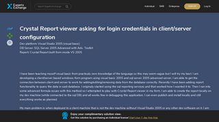 Crystal Report viewer asking for login credentials in client/server ...
