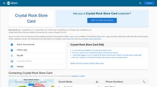 Crystal Rock Store Card: Login, Bill Pay, Customer Service and Care ...