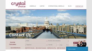Contact Crystal Choice for Umbrella company and PAYE UK