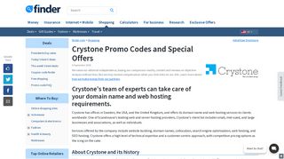 Crystone January 2019 promo codes and special offers | finder.com