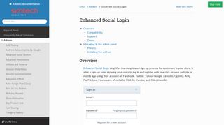 Enhanced Social Login — Addons documentation