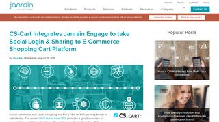 CS-Cart Integrates Janrain Engage to take Social Login & Sharing to E ...