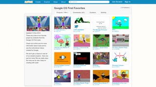 Scratch Studio - Google CS First Favorites