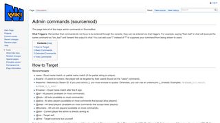 Admin Commands (SourceMod) - AlliedModders Wiki