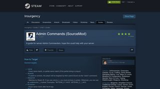 Steam Community :: Guide :: Admin Commands (SourceMod)