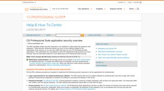 CS Professional Suite application security overview