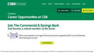 Career Opportunities at CSB › The Commercial & Savings Bank
