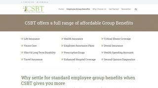 Employee Group Benefits by CSBT for Social Services