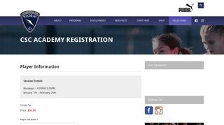 CSC Academy Registration | Corvallis Soccer Club
