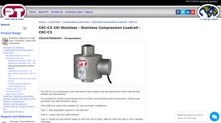 CSC-C3-25t Stainless - Stainless Compression Loadcell - CSC-C3 ...
