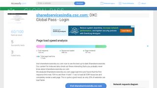 Access sharedservicesindia.csc.com. DXC Global Pass - Login