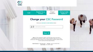 Change your CSC Password - Login