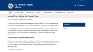 Immigrant Visas - Administrative Processing Status | U.S. Embassy ...